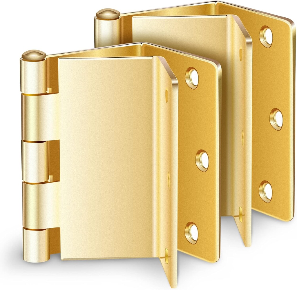 Handicap Brass Expandable Door Hinges - Offset Hinges for Doors - 2 Pack