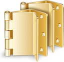 Handicap Brass Expandable Door Hinges - Offset Hinges for Doors - 2 Pack