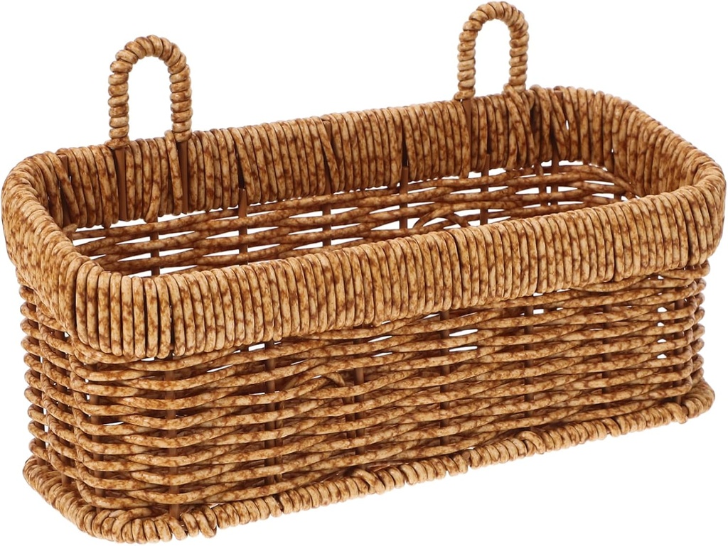 Hanging Kitchen Baskets Woven Fruit Storage Baskets for Wall Garlic Ginger Holder