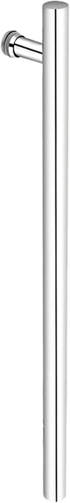 Bathroom Door Handle for Glass Door，Full Polished Stainless Steel Finish Single-Sided Glass Door Pull Handle Hole to Hole 400mm/440mm-400mm