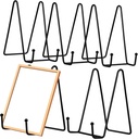 Unomor 5pcs Versatile Iron Art Plate Holder Display Stand for Decor Picture Frames and Cookbooks