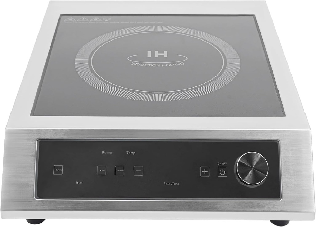 Commercial Induction Burner 3500W 110-127V Electric Cooktop Countertop Induction Stove with Temperature and Time Control, Powerful Hot Plate with LED Display