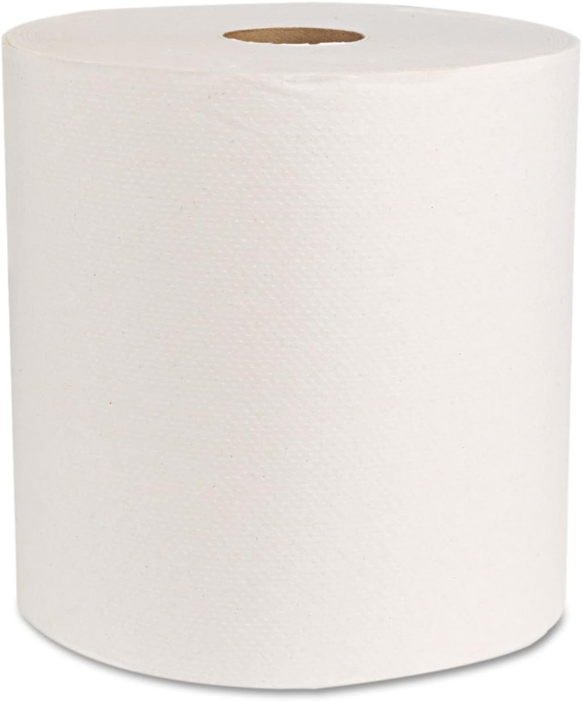 Genuine Joe GJO22700 Hard Wound Roll Towel, 800' Length x 7-8/9" Width, White (Case of 6)