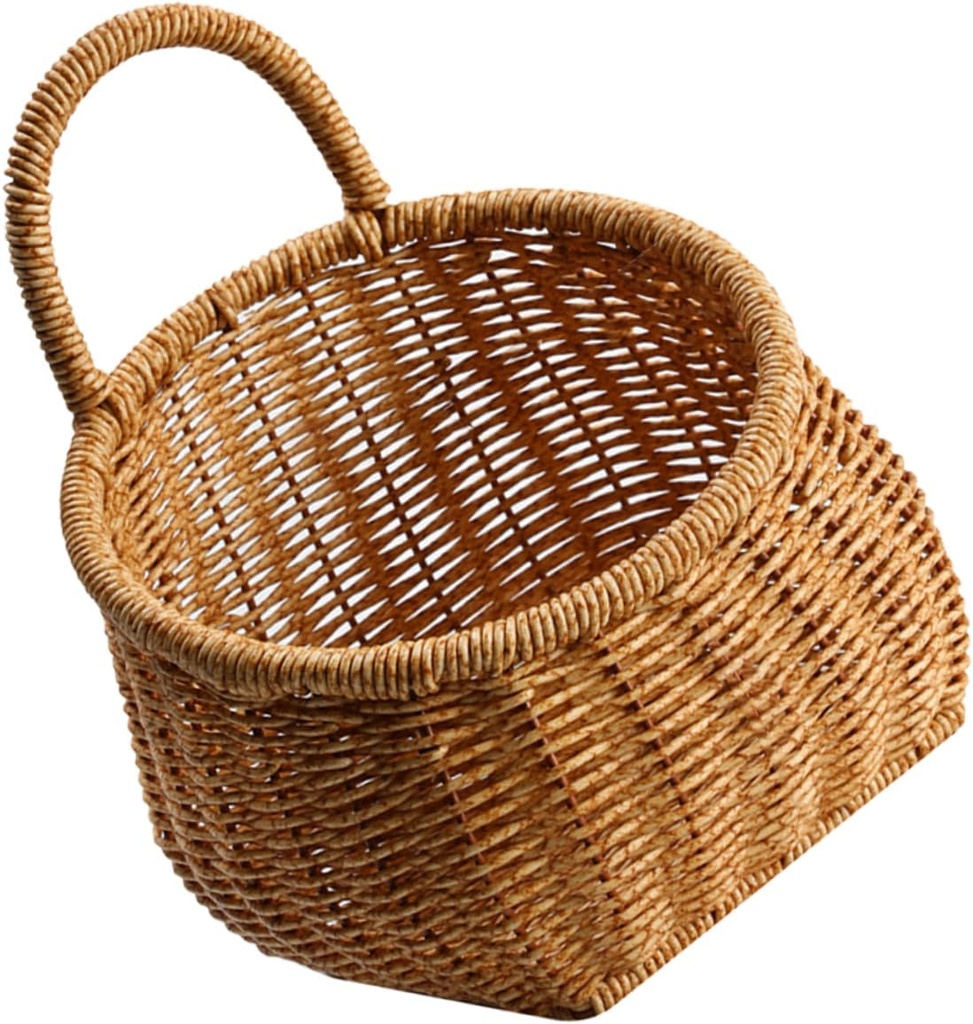 Boho Decor Woven Storage Basket Hanging Fruit Vegetable Basket for Kitchen Wall Decor Potato Storage for Kitchen