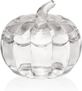 Godinger Pumpkin Snack Dish Jar, Candy Dish, Cookie Storage Container for Halloween Treats