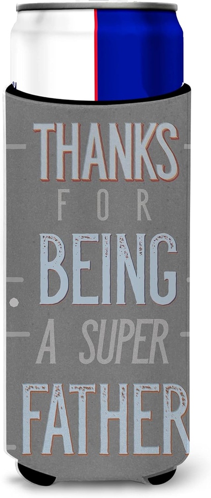 Caroline's Treasures Thanks Super Father Michelob Ultra Hugger For Slim Cans, Multicolor