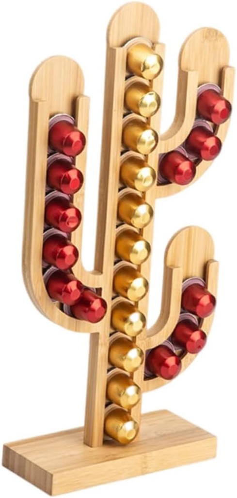 Alipis 1pc Cactus-shaped Coffee Holder Creative Storage Rack for Coffee Capsules Space-saving Design Smooth Base for Counter Organization