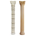 Round Column Roman Architectural Sculpture Decoration, Reusable Mould Pedestal Flower Seat Gypsum Concrete Mold for Home Garden Villa, 3.6m