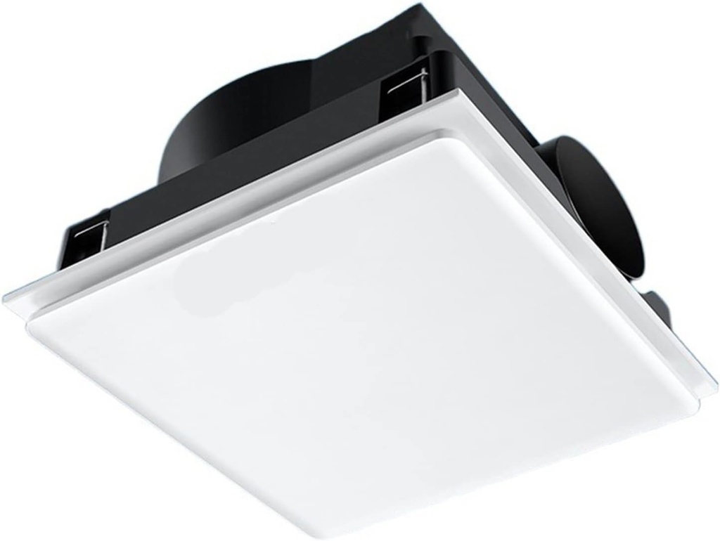 Ventilation Fan 30×30cm Ceiling Exhaust Fan,Powerful Universal Ceiling Ventilator Commercial Bathroom Toilet Silent Ceiling Ventilator,White,40W Ventilating Fan