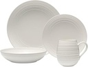 Mikasa Swirl Coupe 4 Piece Place Setting, Service For 1, White