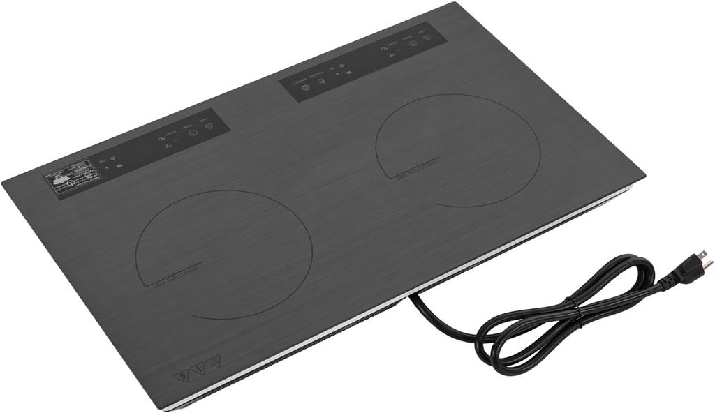 4000W Kitchen Induction Cooktop, LED Display, 9 Power Levels, Sensor Touch Induction Cooker with Dual Burner and Timer(110V, K4002)