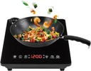 Induction Cooktop, 1800W Sensor Touch Single Electric Cooktops Countertop Stove with 9 Temperature Levels up to 518°F, 3-hour Timer, Kids Safety Lock