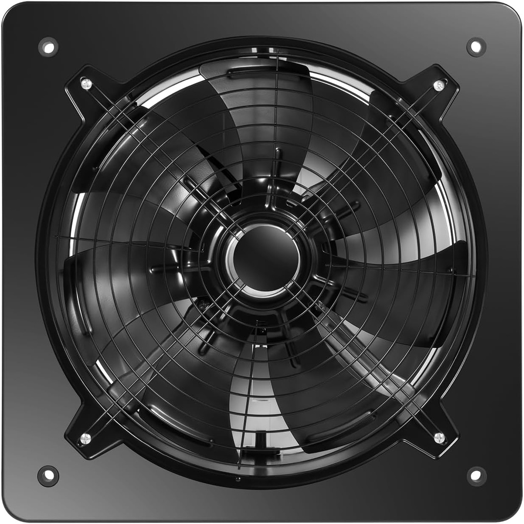 16" Industrial Ventilation Exhaust Fan, 750W High-Power, 2800 RPM, 282,517 CFM, IP55 Weatherproof, Low-Noise (85dB) for Basement, Garage, Workshop (Black)