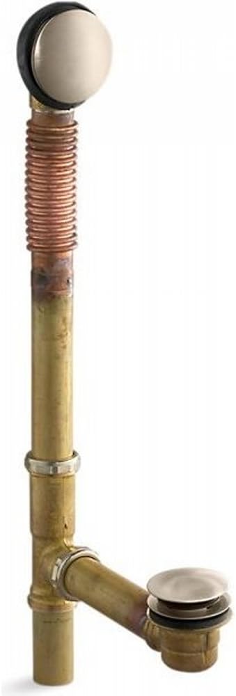 Kohler K-7259-BV 1-1/2" Toe-Tap Adj 14" to 20" Bathtub Drain Bronze