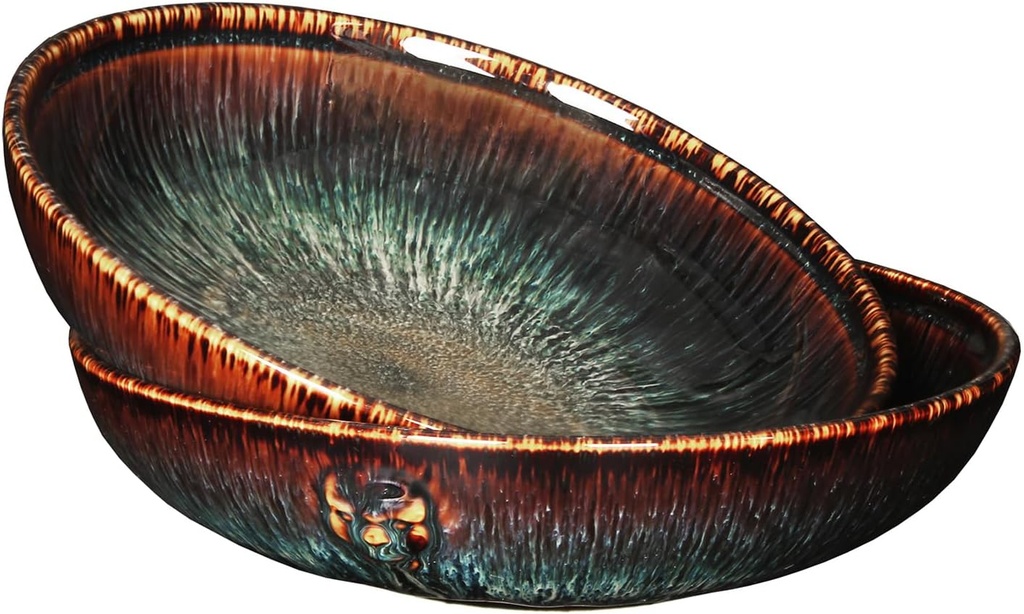 39 oz Ceramic Bowl Set, Salad Bowl, Pasta Bowl, Serving Bowl, Dinner Bowl, Deep/Wide Plate, Microwave, Oven and Dishwasher Safe, Modern Porcelain Dinnerware 8.8 Inch