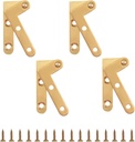 Rotatable Door Hinges, 4Pcs 360 Degree Adjustable Pivot Hinge Stainless Steel Hidden Knife Hinges Heavy Duty Door Pivot Hinge for Windows Cabinet