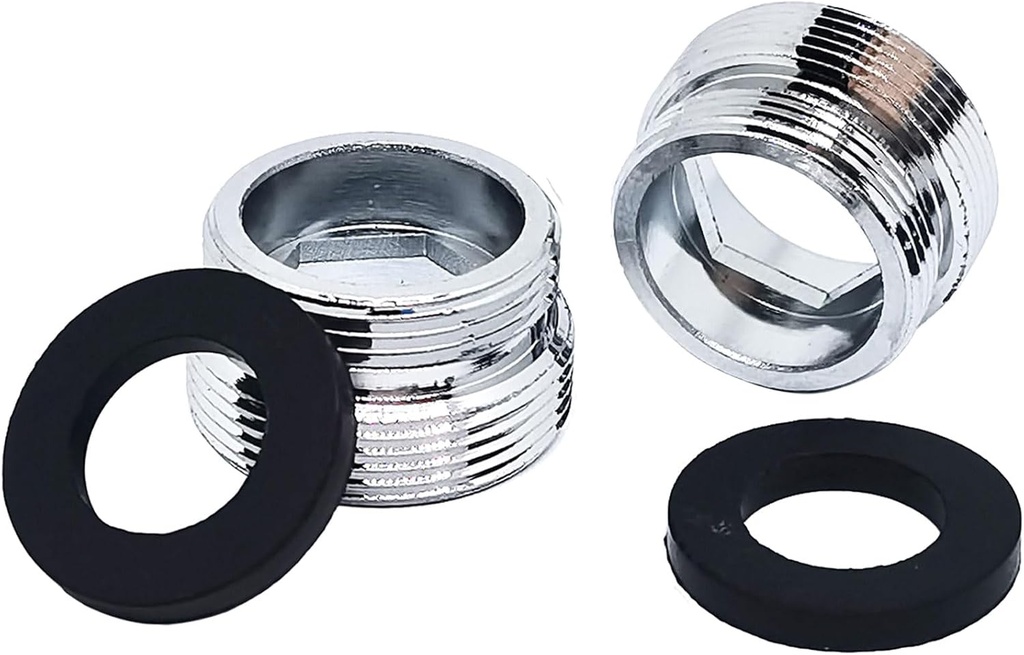 Faucet Adapter Aerator For Water Purifier,20mm Male x 1mm To 22mm Male Connector,Faucet Adapter Brass Fitting,Tap Connector Aerator For Bathroom Kitchen(Silver,2pcs)