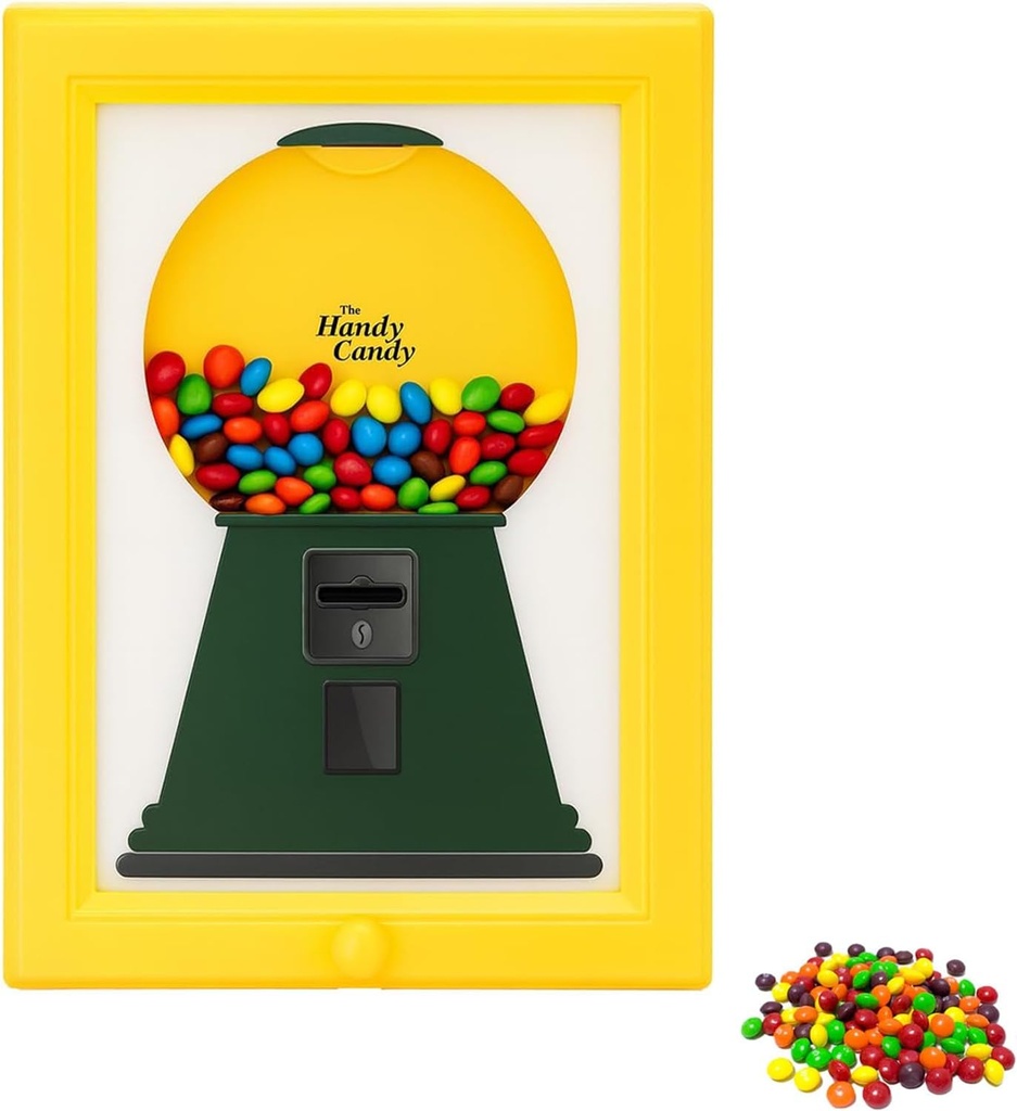 Candy Dispenser Frame,Handy Fast Distribution Candies,Wall Mounted Sweet Dispenser Picture Frame,Hanging Gumball Machine Art for Candies, Nuts, Suitable for Birthday & Christmas Gifts