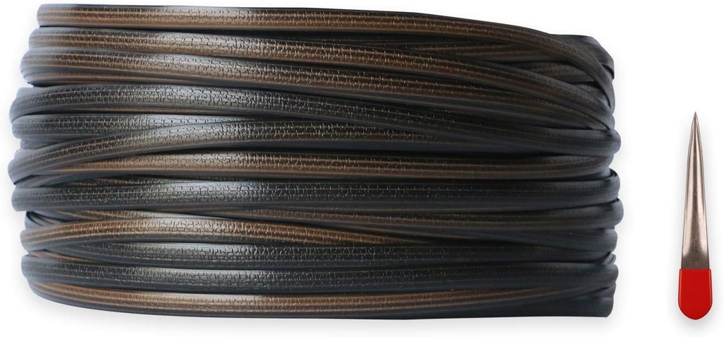 Repair Kit（Wicker + Weaving Tool） for Coffee Wicker Table and Chair, Gradient Brown Rattan for Outdoor Patio Furniture, All-Weather Wicker for Conversation Set Repair -70m (220 ft)