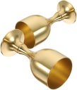 Amosfun 2pcs Delicate Buddhism Cup Brass Goblet Chalice Goblet Decorative Glasses