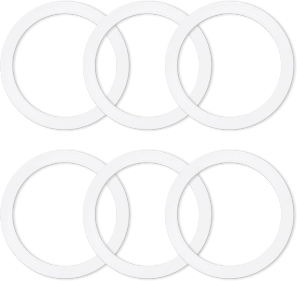 6 Pcs Gasket Seal Rings for Bialetti Moka Express Dama 6 Cups - Spare Food Grade Silicone Sealing Rings for Aluminium Stovetop Coffee Maker Pots (Better Than Rubber)