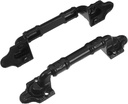 2pcs Heavy Duty Barn Door Handles Nodrill Installation Black Door Lever for Main and