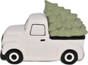 Generic 10"" Christmas Holiday Old Truck with Christmas Tree in Back of Bed Canister Cookie Jar