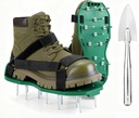 Heavy Strap Garden Aerate Spike Shoes Upgrades Lawn Aerator Shoe Tools Yard Aeration Shoes for Grass Soil Aerating Spikes (Standard Style)