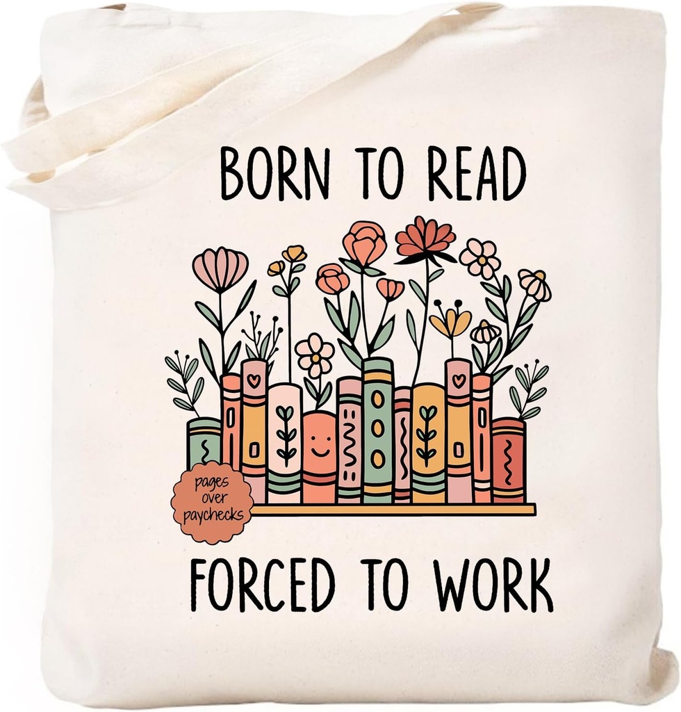 Book Lovers Gifts Book Canvas Tote Bag, Book Accessories Gifts for Book Lovers Women Book Tote Bag, Book Gifts