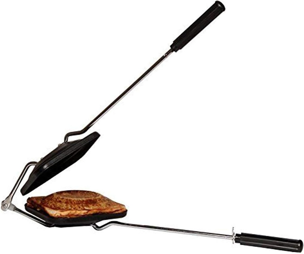 Sandwich Maker Toaster Sandwich Pan Nonstick Coating Gas Sandwich Hand Toaster Hot Sandwich Maker Panini Press Size 15.5 X 5.5 X 1 Inch