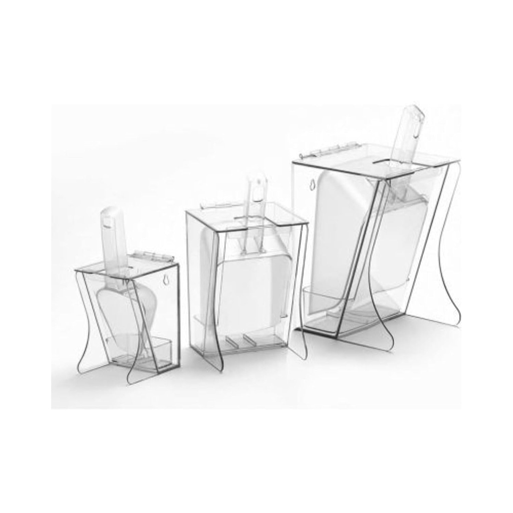 Cal Mil 792 Freestanding Scoop Holder, 64 oz, 13" Height, 7.5" Width, 7" Length, Polycarbonate, Multicolor