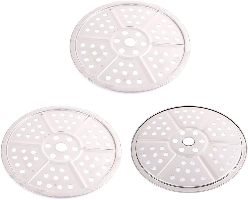 Stockpot Flour Bun Food Steamer Rack Insert Plate 20cm Dia 3pcs