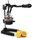Juicer Heavy Duty Large Commercial Manual Press (Black) Orange Squeezer Lime Stainless Steel Strainer Cast Iron Base 8.5" L x 7" W x 28.5" H of Set