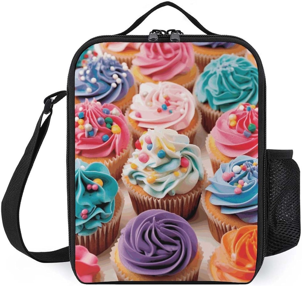 Birthday Cupcakes Lunch Bag Insulated Thermal Food Carrier Insulated Casserole Carrier for Hot Or Cold Food,Insulated Tote Bag for Potluck Cookouts Parties Picnic
