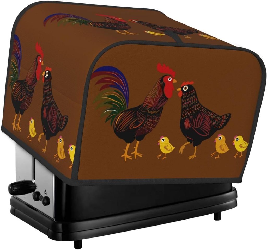 Oven Cover Kitchen Bread Machine Protector,4 Slice Toaster Cover For Home,Fingerprint Coaster Cover,Kitchen Small Appliance,Chicken Farm Animal