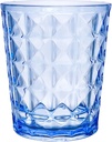 KLIFA- CUPID- 16 ounce, Set of 6, Acrylic Drinking Glasses Tumblers, BPA-Free, Stackable Plastic Drinkware, Dishwasher Safe, Blue