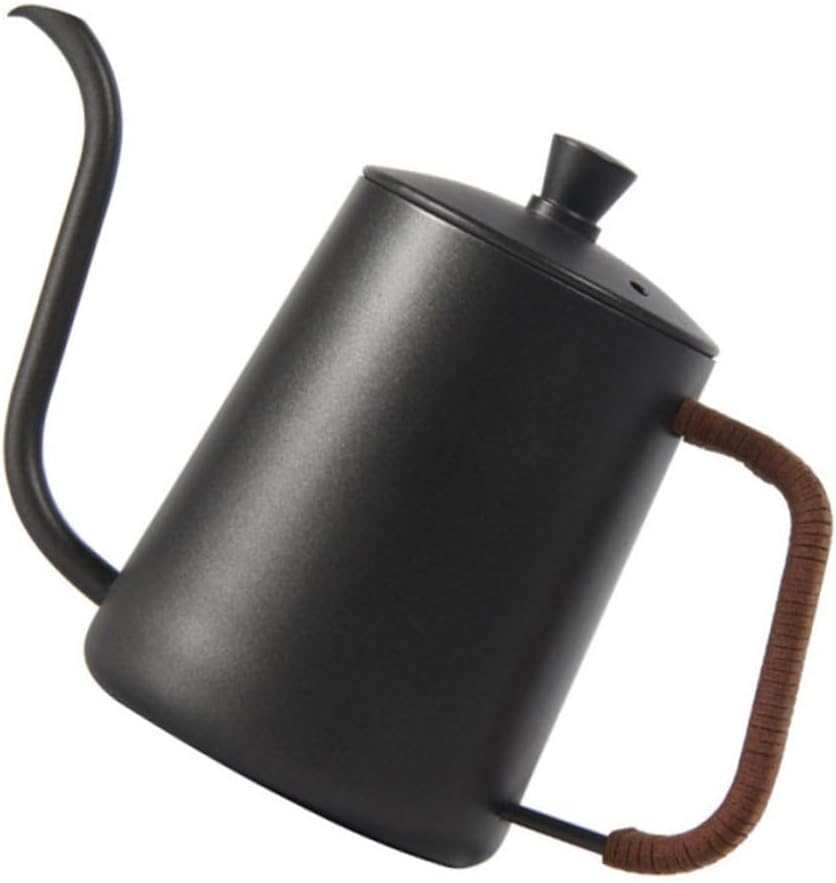 Happyyami Stainless Brewing Kettle Portable Travel Coffee Maker Drip Coffee Pot Teapot for Tea Bags Household Pot