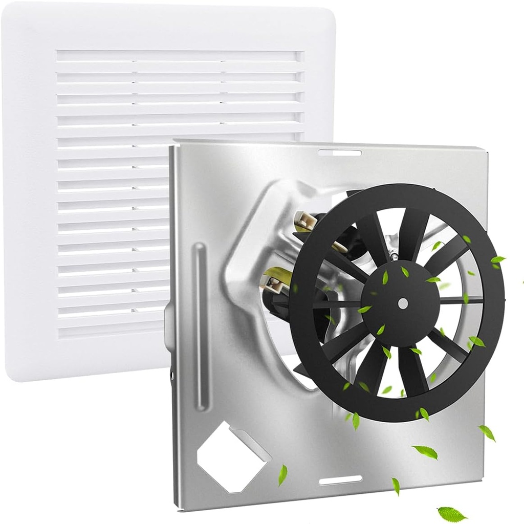 WKZO 696N-R02 B Unit Replacement Fan Motor and C350GN Grille for Br-oan Nu-Tone 688,696N,670, 671,689,695,Bathroom Exhaust Fan Cover with Springs 97017068 with Nu-Tone S97012026 Vent Motor Assembly