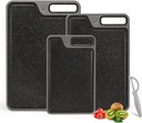 4 Piece Plastic Cutting Board Set for Kitchen Dishwasher Safe,Food Safety, Non-Slip Design, Ideal for Meat and Vegetable Prep