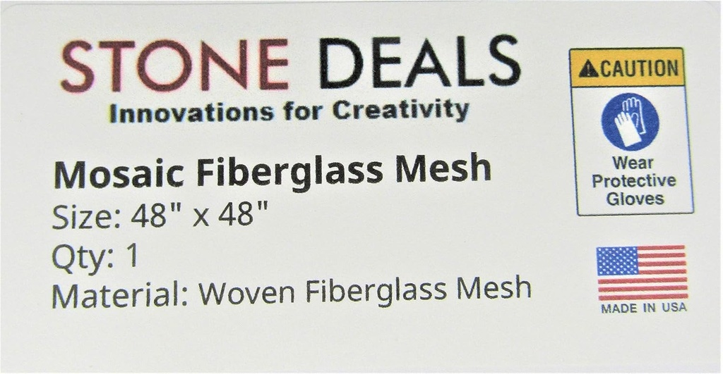 Mosaic Mesh for Back Mounted Tile, 48" X 48", Non Sticky