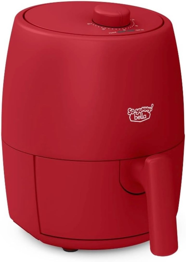 So Yummy Bella Compact Air Fryer, 2 Quart Capacity, Red