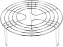 YARNOW Steamer Basket Steam Pot Stainless Steel Steaming Rack Stand Egg Steamer Rack Trivet Round Cooking Rack Trivet Stand for Air Fryer Pressure Cooker 16 * 7cm Baking Steam Holder Steaming Pot