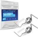 BlueStars Upgraded DA81-01345B & DA81-01346A Refrigerator French Door Spring and White Sleeves Pin Set Replacement - Compatible with Samsung Refrigerators RF267AFWP RF267HERS RF268ABBP RF268ABPN