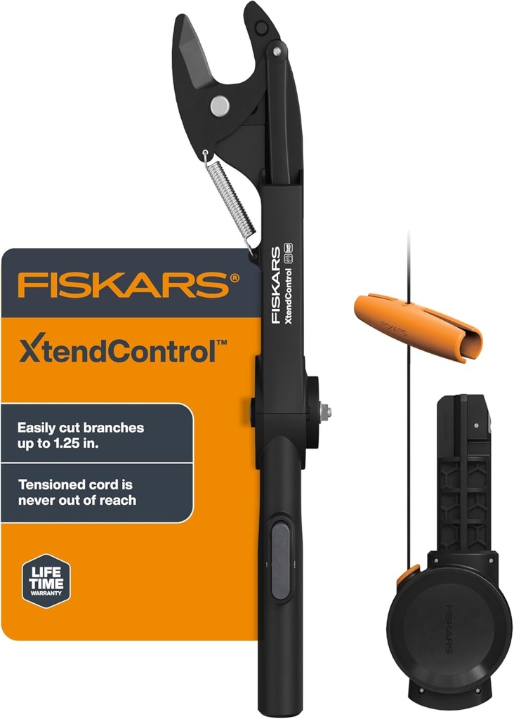 Fiskars XtendControl Pruning Head and Cord Reel with Linear Double-Pulley System, Quick-Adjust Pull-Cord Handle, Compatible with XtendControl Extension Poles (Pole Not Included)
