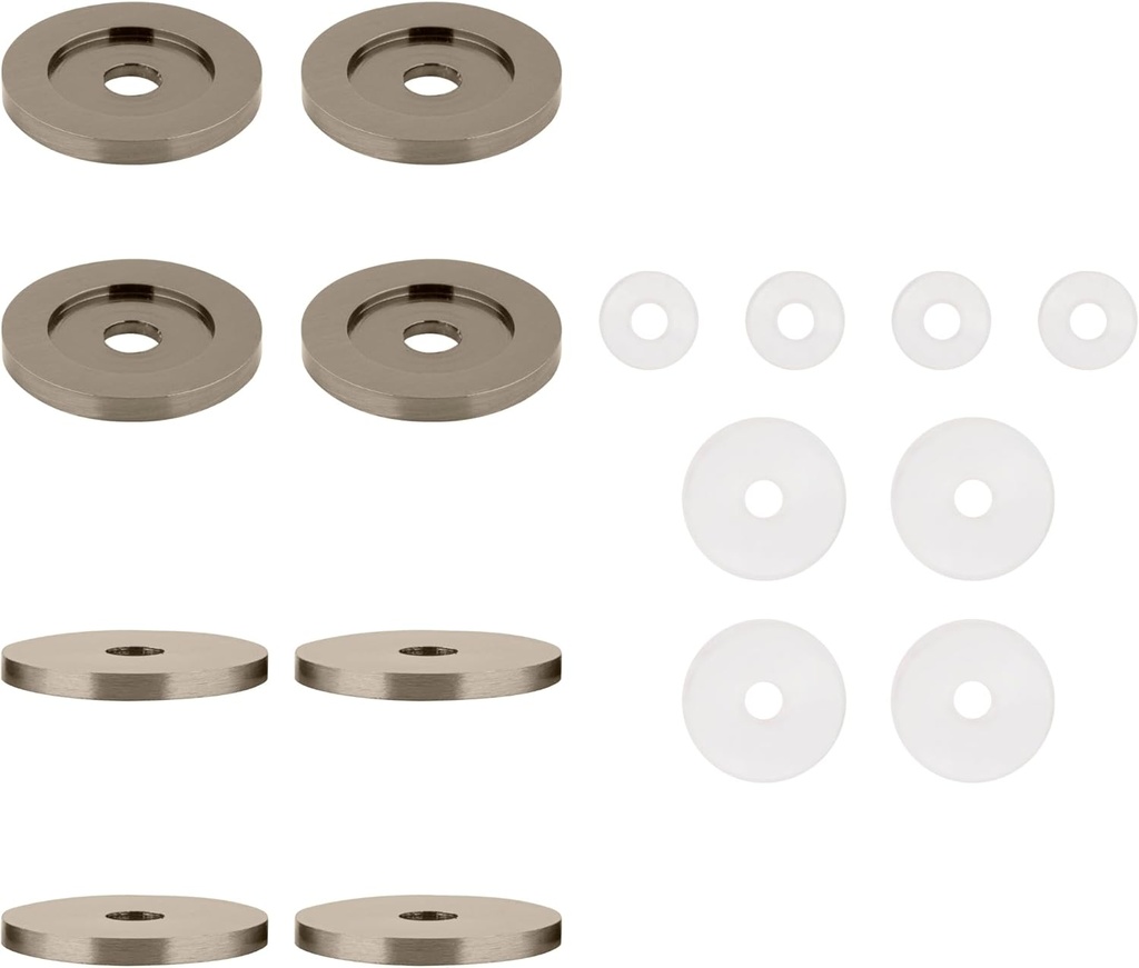 CRL Brushed Nickel Replacement Washers for Back-To Back Solid Pull Handles - Set