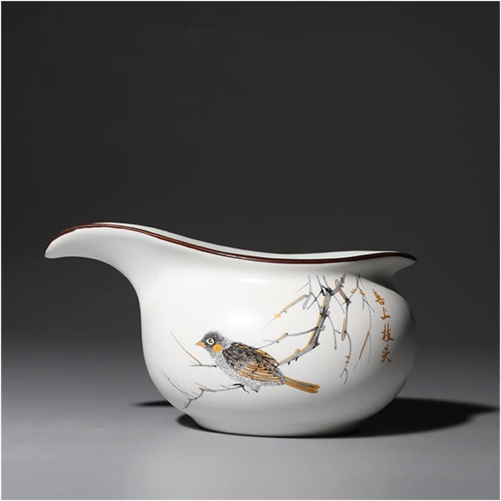 Pitcher Gravy Boat Tea Set Accessory Pitcher Tea Jug Matte White Ceramic Pour Out Mug Long Spout Milk Coffee Serving Cup,A