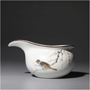 Pitcher Gravy Boat Tea Set Accessory Pitcher Tea Jug Matte White Ceramic Pour Out Mug Long Spout Milk Coffee Serving Cup,A