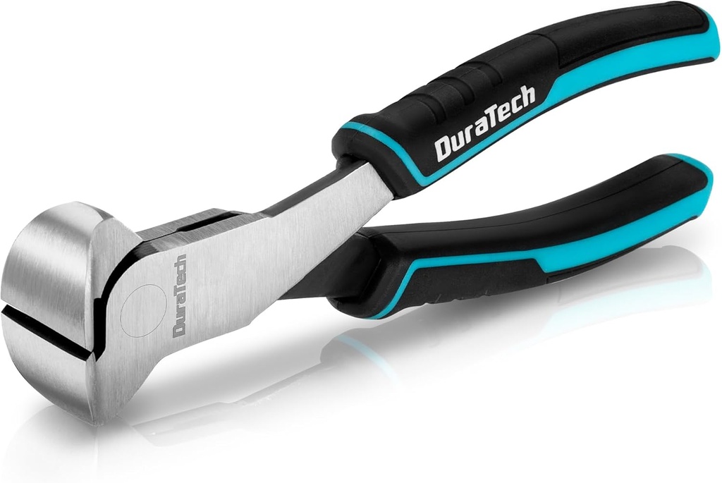 DURATECH 7-Inch Nail Puller, CRV Steel End Cutting Pliers with Blackened and Polished Finish, Non-Slip Handle Nail Remover Tool, End Nippers for Pulling Nails and Cutting Wires