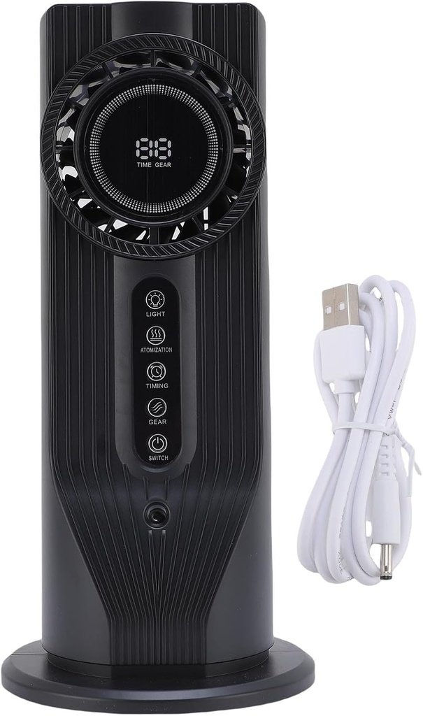 Portable Air Conditioner Humidifier, Quiet USB Personal Air Cooler, Desktop Cooling Fan with 6H Timer Function, Evaporative Cooler with 6 Speeds, Fan for Room