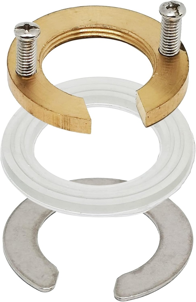 2sets 32mm(1-1/4inch) Brass C-Type Lock Nut,Single Hole Faucet Lock Nuts,Faucet Fixing Tool Set For Kitchen Bathroom Basin Sink(Gold)